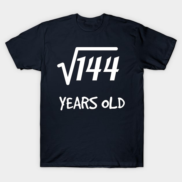 Square Root of 144: 12th Birthday 12 Years Old Boy Girl T-Shirt by rayrayray90